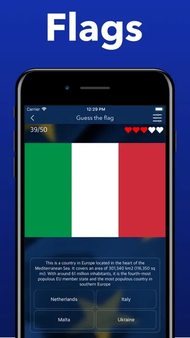Countries of Europe Flags Quiz स्क्रीनशॉट