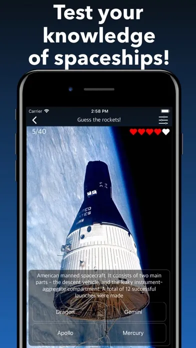 Spaceships And Spacecraft Quiz 스크린샷