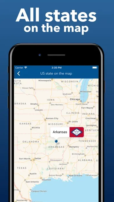 Capturas de tela do The US States and capitals App