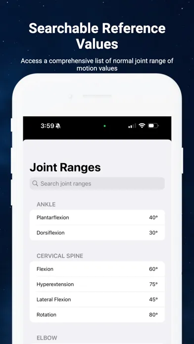 Goniometer App スクリーンショット