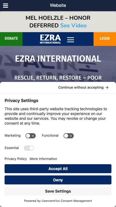 Ảnh chụp màn hình của Ezra International