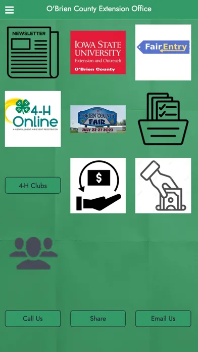 Capturas de tela do O'Brien County 4H