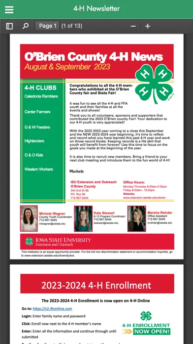 Capturas de tela do O'Brien County 4H