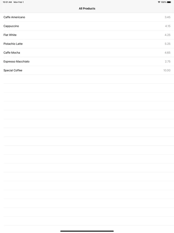Simple Coffee Shop iPad  स्क्रीनशॉट