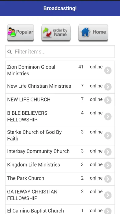 Screenshot di Streaming Church