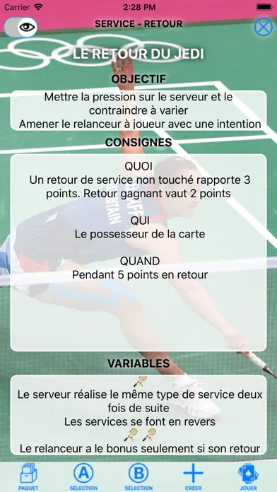 Captures d'écran de CartEduc Badminton