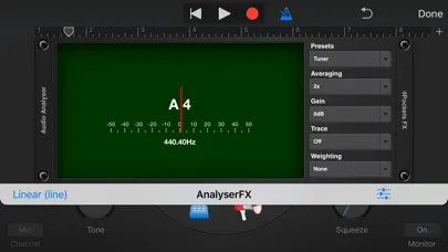 Screenshot di Analyser & Tuner AUv3 Plugin