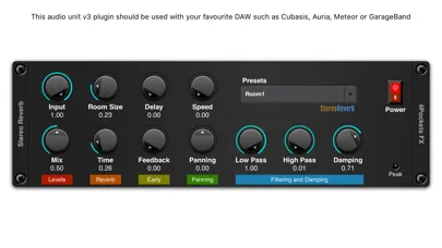 Stereo Reverb AUv3 Plugin スクリーンショット