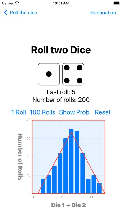 Zrzuty ekranu Roll one/two Die/Dice