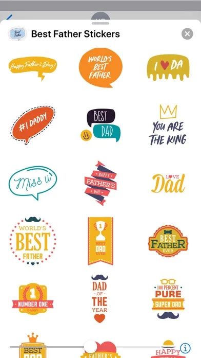 Tangkapan skrin Best Father Stickers