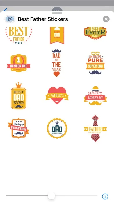 Tangkapan skrin Best Father Stickers