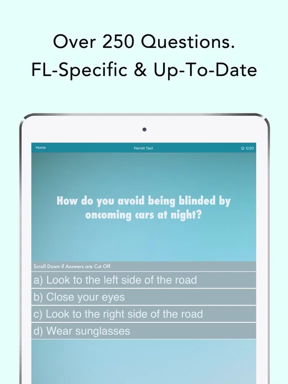 Capturas de tela do Florida DMV Permit Test iPad 