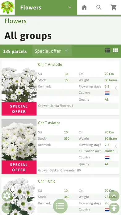 FlowerSale.nl Screenshots