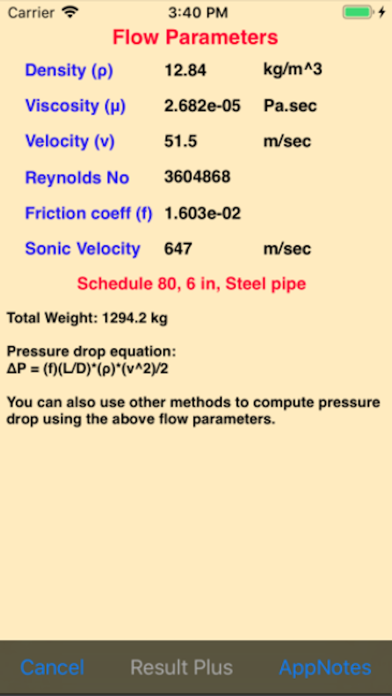 Fluid Pressure Drop Screenshots