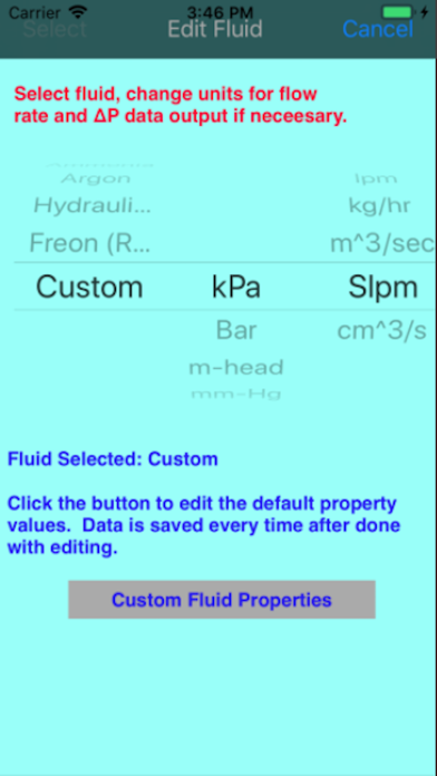 Fluid Pressure Drop Screenshots