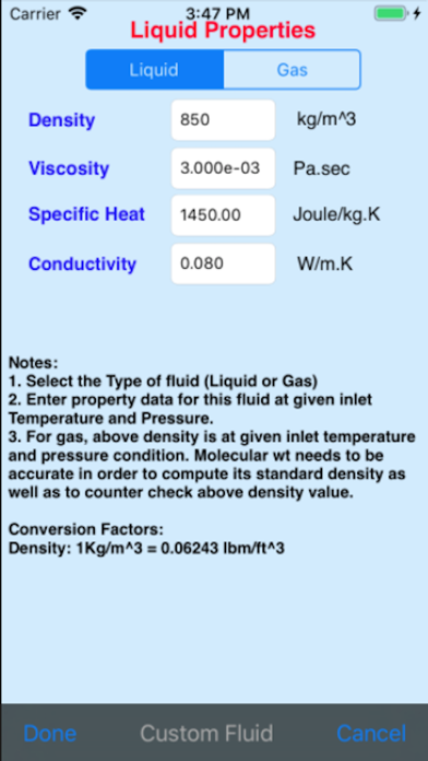 Fluid Pressure Drop Screenshots