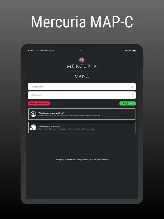 Mercuria MAP-C iPad  스크린샷