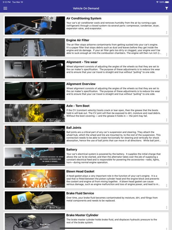 EngageDS Vehicle On Demand iPad  Screenshots