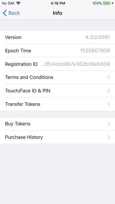Screenshot di FortiToken Mobile