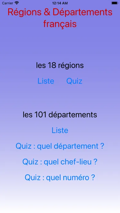 Capturas de tela do France, Régions & Départements