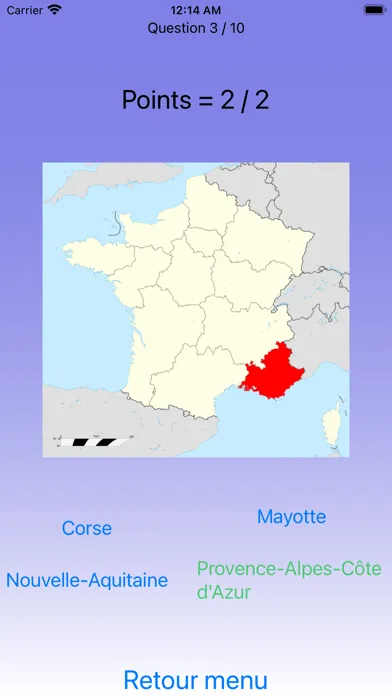 Capturas de tela do France, Régions & Départements