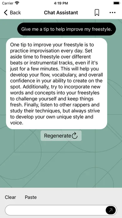 ภาพหน้าจอของ Freestyle AI