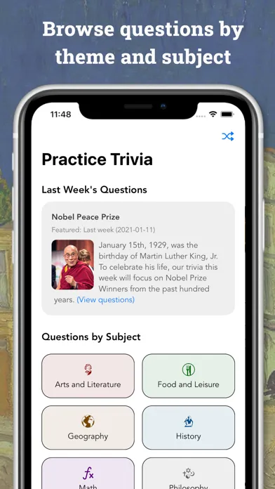 Screenshot di Wikitrivia: Daily Trivia Club