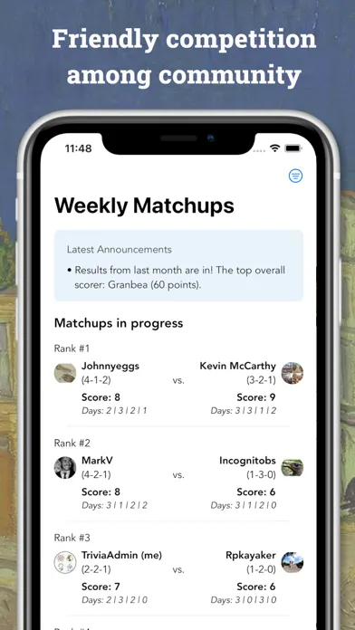 Screenshot di Wikitrivia: Daily Trivia Club