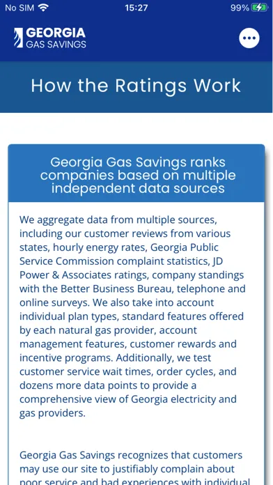 Georgia Gas Savings Screenshots
