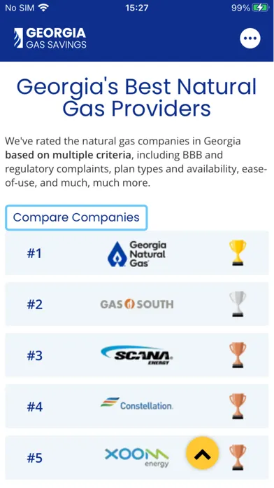 Georgia Gas Savings Screenshots