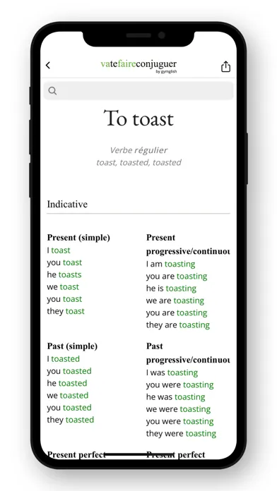 Скриншоты English Conjugation