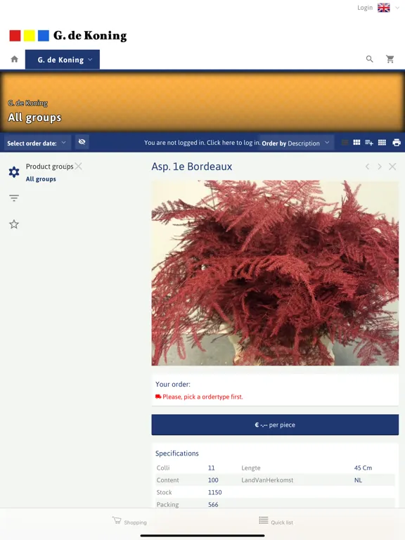 Tangkapan layar G de Koning iPad 