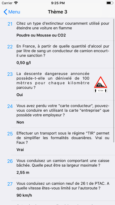 Captures d'écran de Permis C/CE - Examen camion