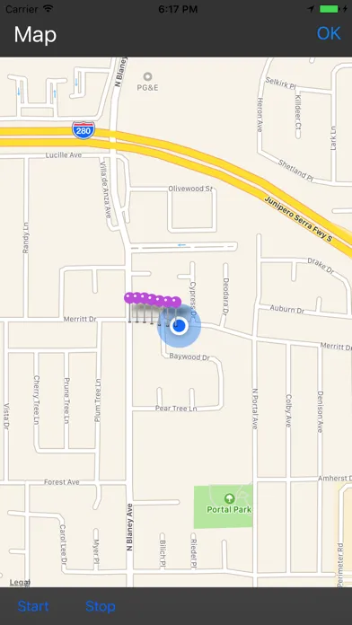 Zrzuty ekranu GPS Cyclometer