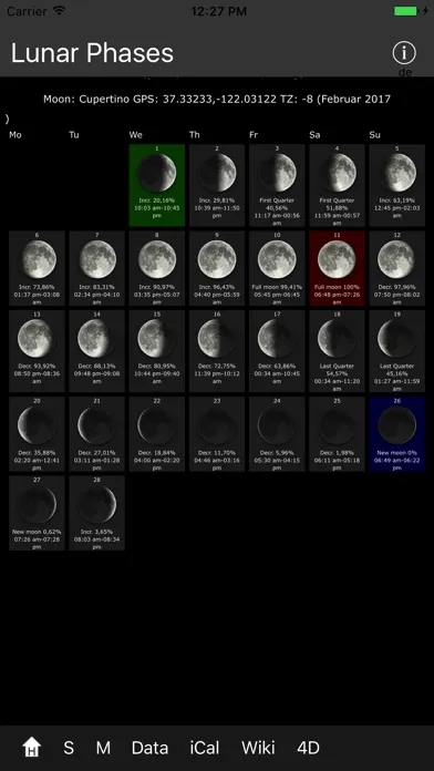 Tangkapan layar Lunar Phases