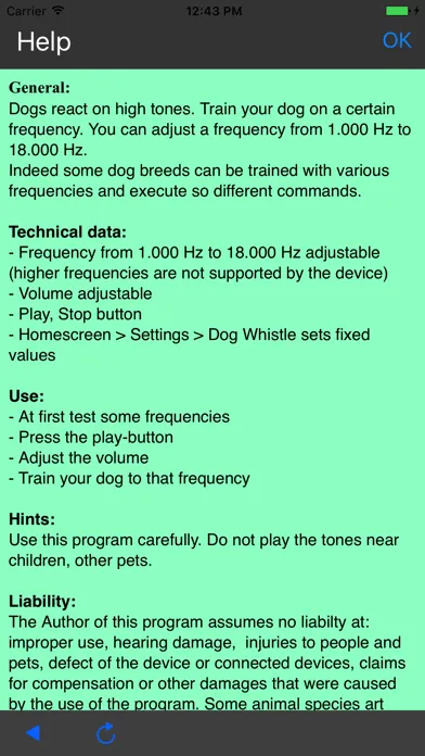 Tangkapan layar Dog Whistle (1-18 kHz)