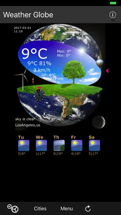 Tangkapan layar Weather Globe