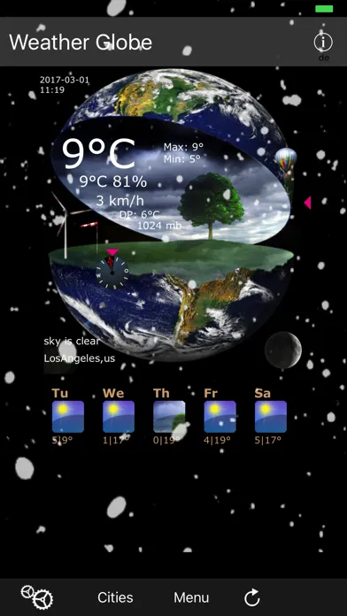 Tangkapan layar Weather Globe