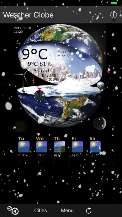 Tangkapan layar Weather Globe