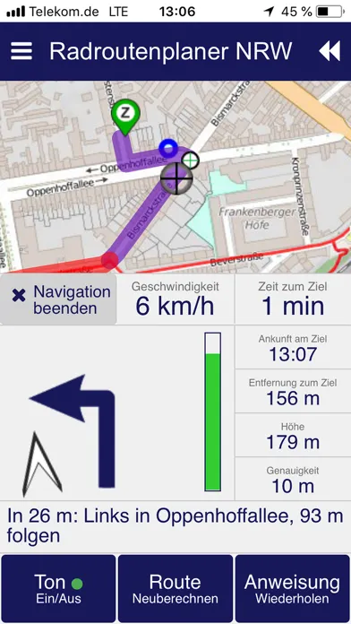 Zrzuty ekranu Radroutenplaner NRW mobil