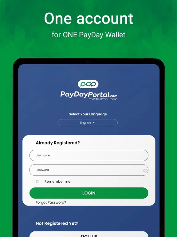 ภาพหน้าจอของ PayDayPortal iPad 