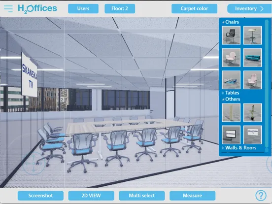 H2O - Space Planner iPad  Screenshots