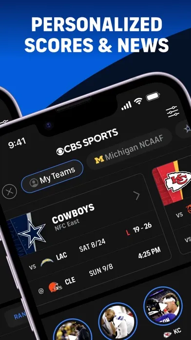 Capturas de pantalla de CBS Sports App: Scores & News