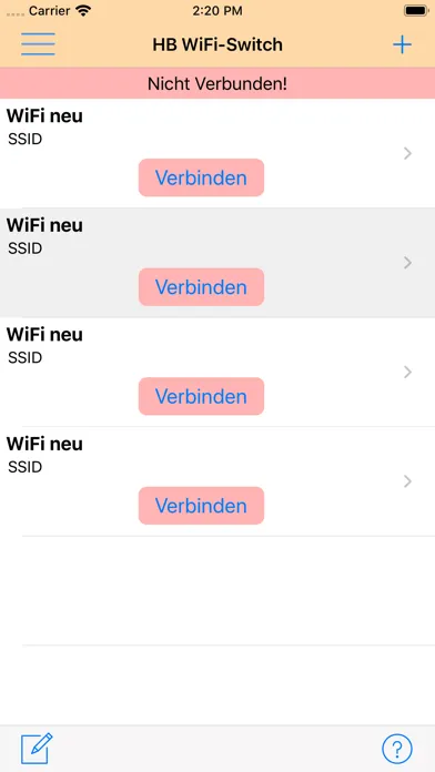 Captures d'écran de HB WiFi-Switch