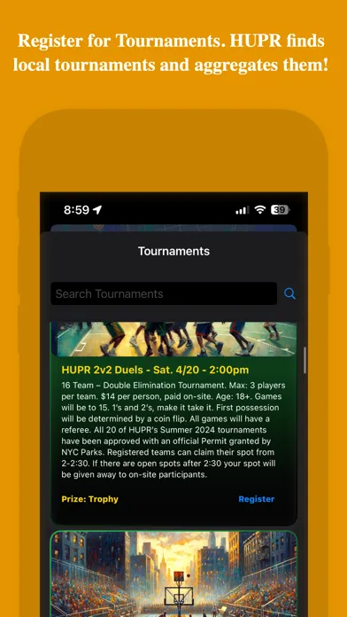 ภาพหน้าจอของ HUPR - Ultimate Basketball App