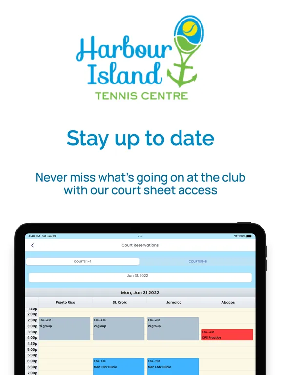Capturas de tela do Harbour Island Tennis Centre iPad 
