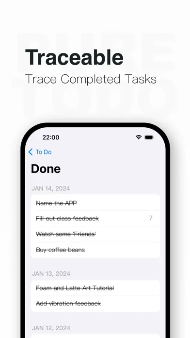 Capturas de tela do Pure To Do: Simple List