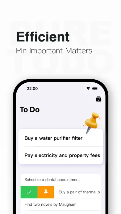 Capturas de tela do Pure To Do: Simple List