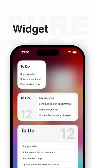 Capturas de tela do Pure To Do: Simple List