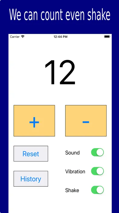 ภาพหน้าจอของ Shake tally counter